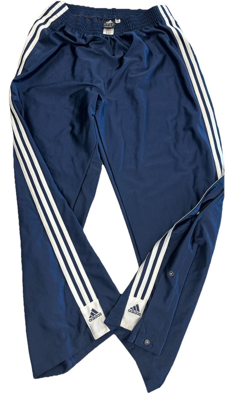 Vtg 2005 Adidas Adibreak Tearaway Track Pants Mens L Snap Button Y2K A02001